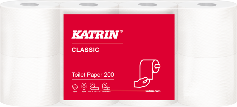 Papier Toaletowy Classic Biały Mola 2W opk. 56 Rolek 104749 Czerwona Etykieta Katrin