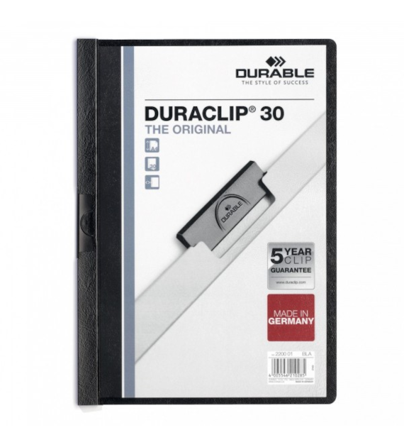 Skoroszyt A4 Z Klipsem Duraclip 30 295800 Czarny Durable
