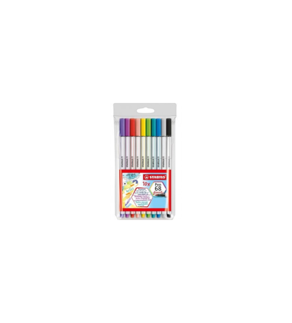 Cienkopis Stabilo Pen Brush 10szt. 568/10-11
