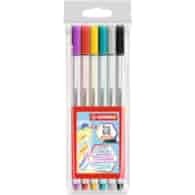 Cienkopis Stabilo Pen Brush 6szt. 568/06-11