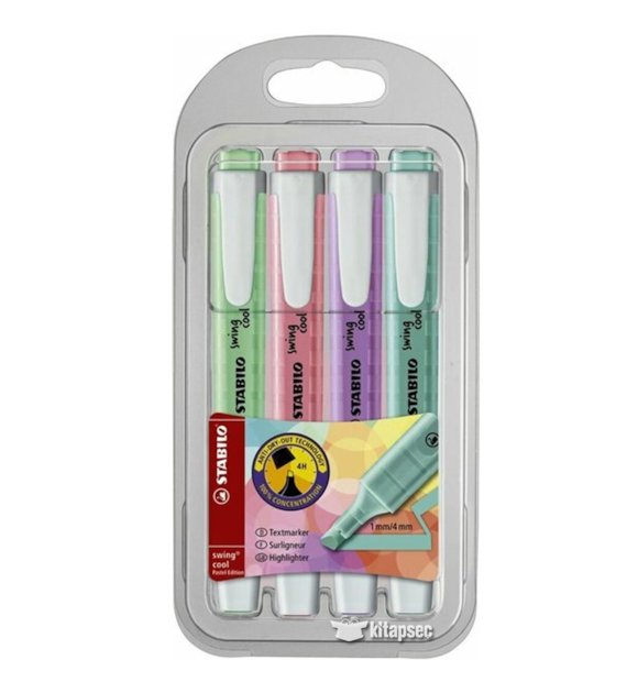 Zakreślacz Stabilo Swing Cool Pastel Etui 4szt.275/4-08