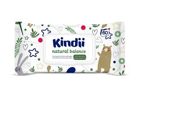 Chusteczki Nawilżane Dla Dzieci Kindii Zamykane 60szt