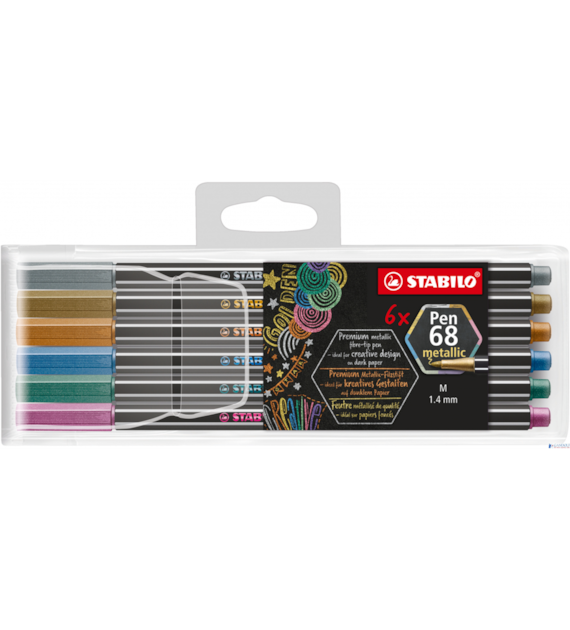 Flamastry Pen 68 kpl 6szt Metalic 6806/8-01 Stabilo