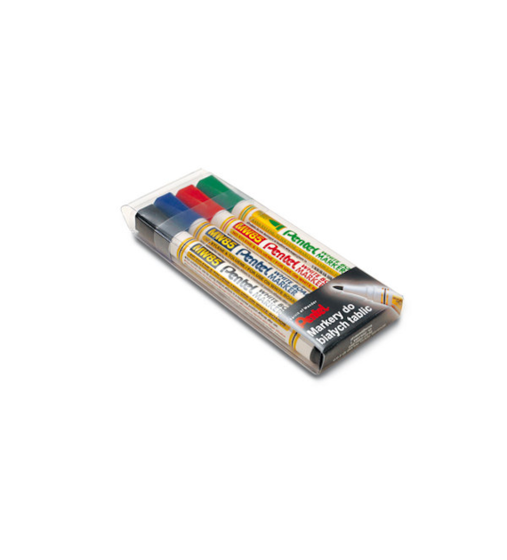 Zestaw markerów suchościeralnych MW85-4w Etui opk 4szt Pentel