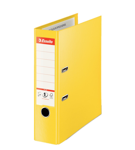 Segregator Esselte A4 80mm Vivida Plus Recycled 100% 624076 Żółty