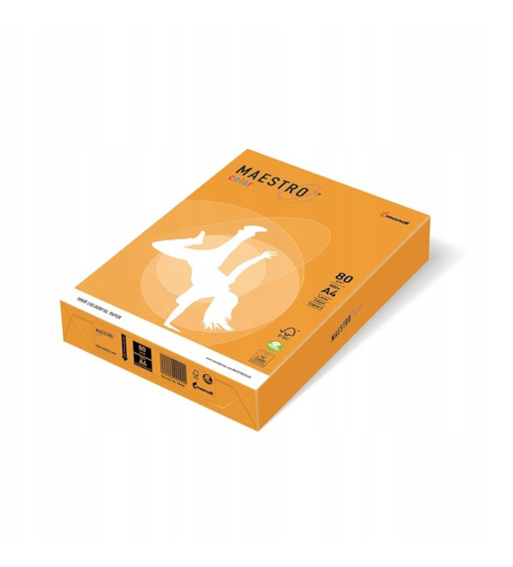 Papier Xero A4 80g 500szt Maestro Color AG10 Pomarańczowy