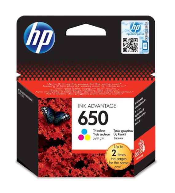 Tusz O HP 650 kolorowy 200s HP Deskjet Ink Advantage 2515 AiO 3515 e-Ai0 3545
