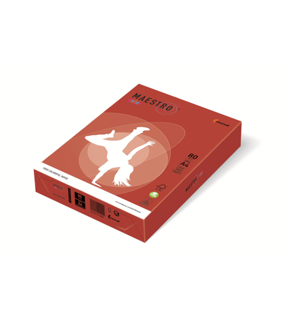Papier Xero A4 80g 500szt Maestro Color CO44 Czerwony