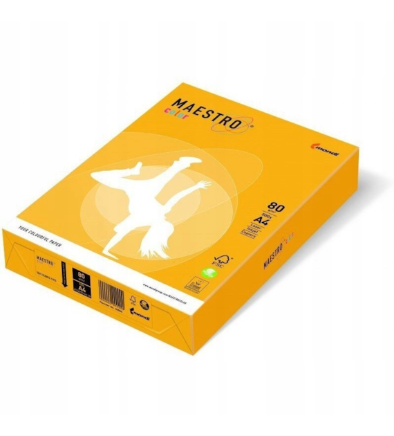 Papier Xero A4 80g 500szt Maestro Color SY40 Złotożółty