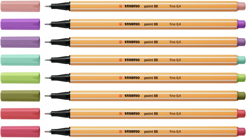 Cienkopis Stabilo Point etui kartonowe Kpl. 8szt. 88/8-05