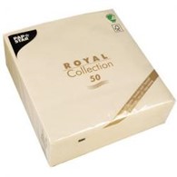 Serwetki Royal Collection Składane 1/4 40x40cm opk. 50szt. Ekri 11621 PapStar