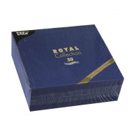Serwetki Royal Collection Składane 1/4 40x40cm opk. 50szt. Granatowy 11605 PapStar