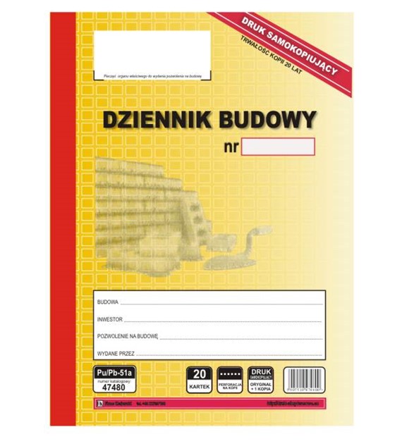 Dziennik Budowy 40k  Pu/Pb-51 Krajewski