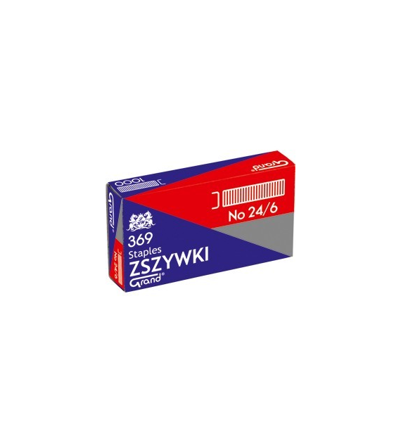 Zszywki 24/6 opak 1000szt 369 110-1388 Grand