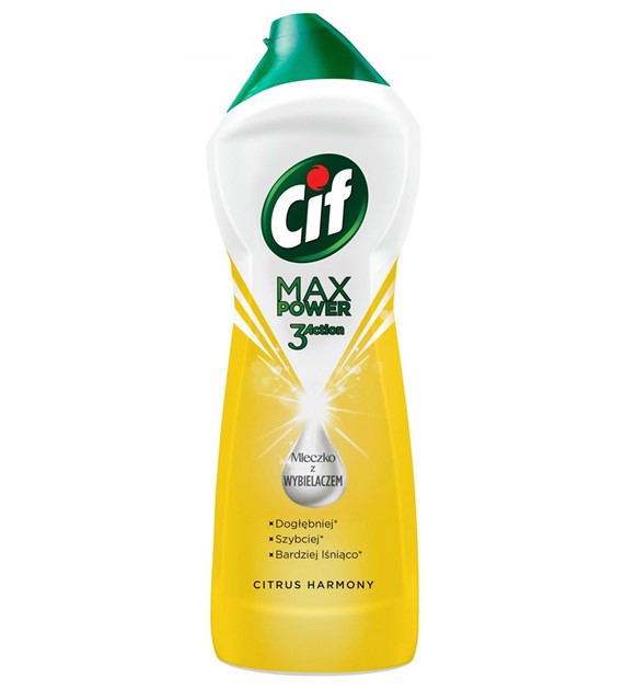 Mleczko Do Czyszczenia Cif 1001 ml z Wybielaczeml Max Power Citrus