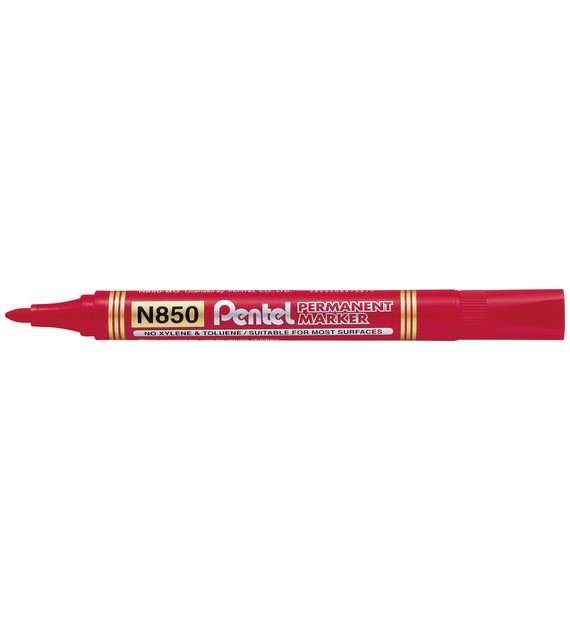 Marker Pentel Czerwony Okrągły N850