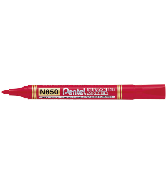Marker Pentel Czerwony Okrągły N850