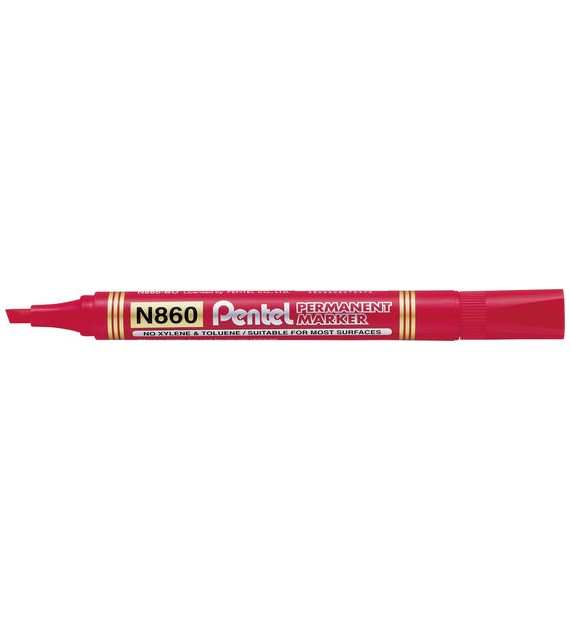 Marker Pentel Czerwony Ścięty N860