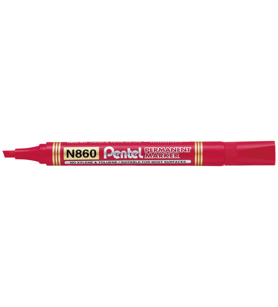 Marker Pentel Czerwony Ścięty N860
