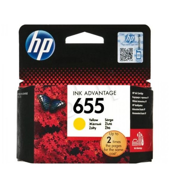 Tusz O HP CZ112AE#BHK 655 żółty 600s HP Deskjet Ink Advantage 3525 5525 6525 4615 e-AiO