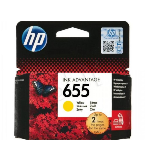Tusz O HP CZ112AE#BHK 655 żółty 600s HP Deskjet Ink Advantage 3525 5525 6525 4615 e-AiO