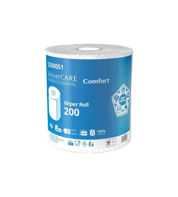 Ręcznik Czyściwo Papierowe Velvet 2w Celuloza 200m 800listków VLP-5200051