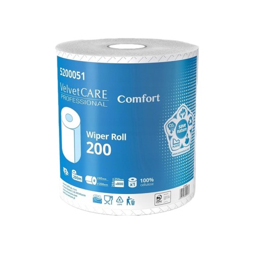 Ręcznik Czyściwo Papierowe Velvet 2w Celuloza 200m 800listków VLP-5200051