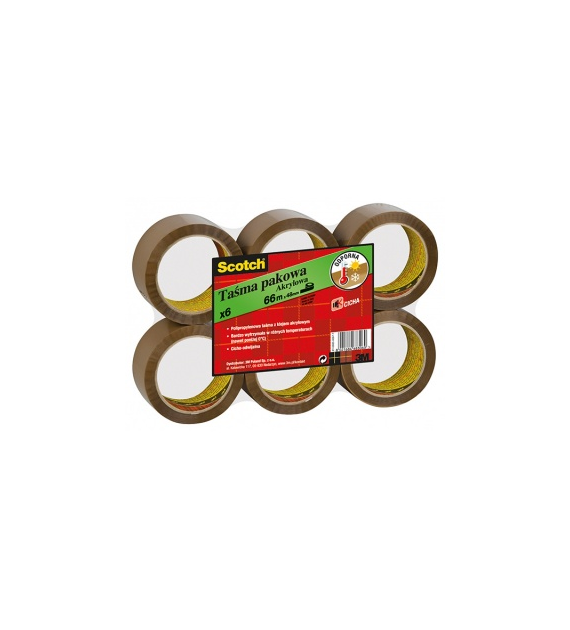 Taśma Pakowa Akrylowa Brązowa 50mm x 66m 3MKT00004188 Scotch