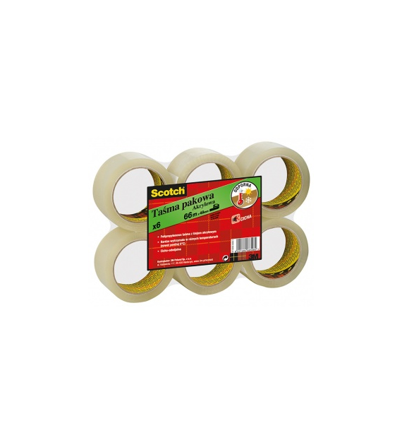 Taśma Pakowa Akrylowa Przezroczysta 50mmx66m 3M-KT000041873 Scotch