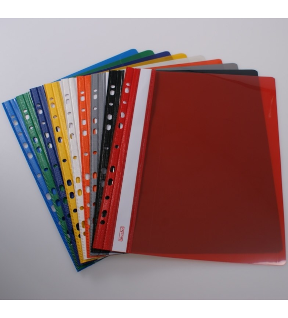 Skoroszyt A4 PVC z Europerforacją Granatowy opk. 20 szt.206387 Biurfol